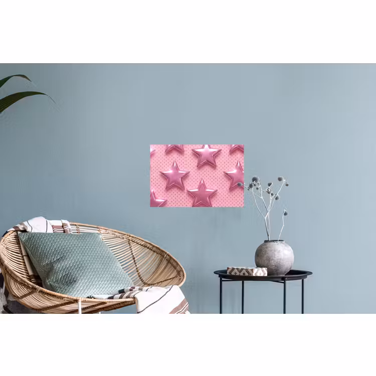 Muursticker - Sterren - Roze - Abstract — 4