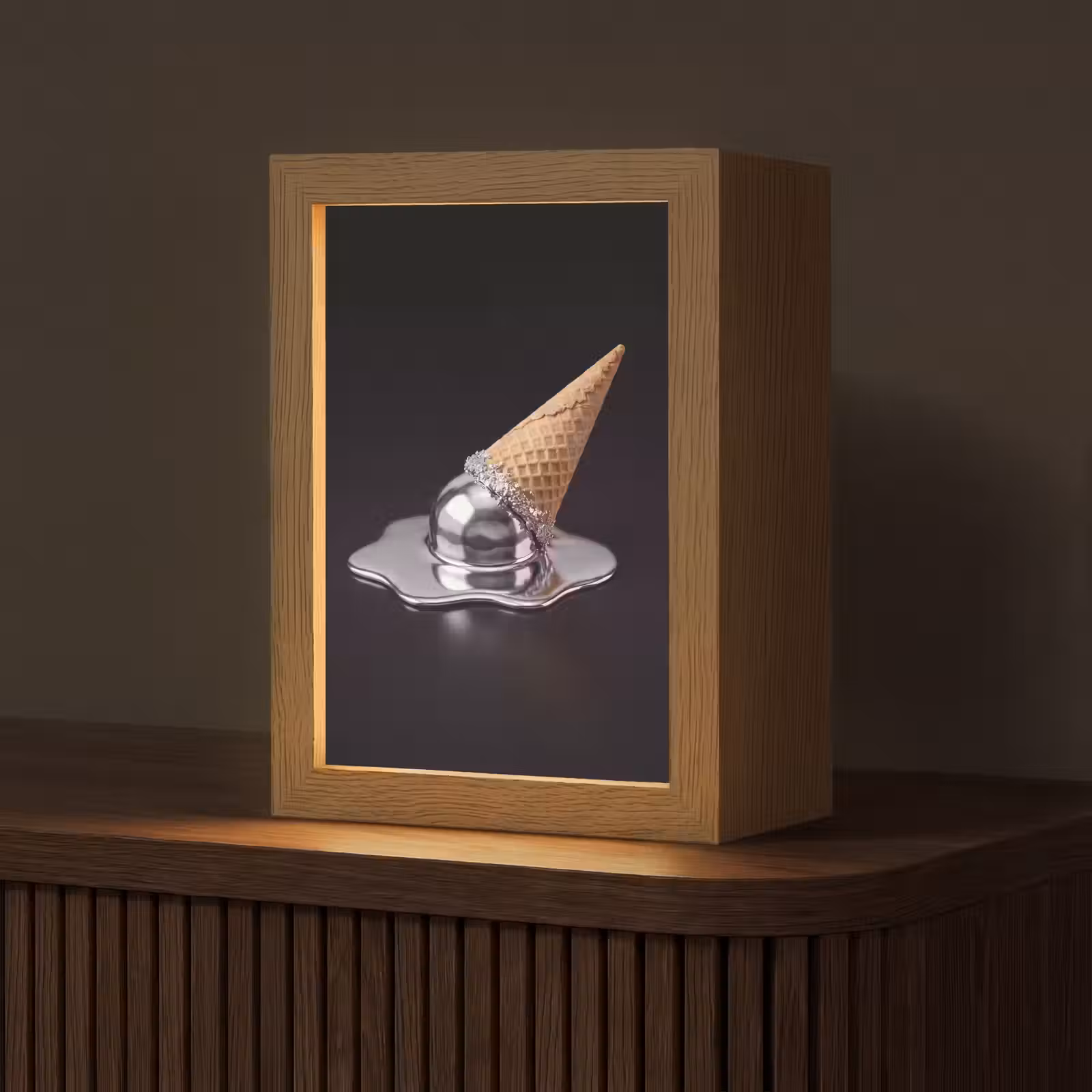 Gepersonaliseerde Lightbox - IJs - Metaal - Abstract — 1