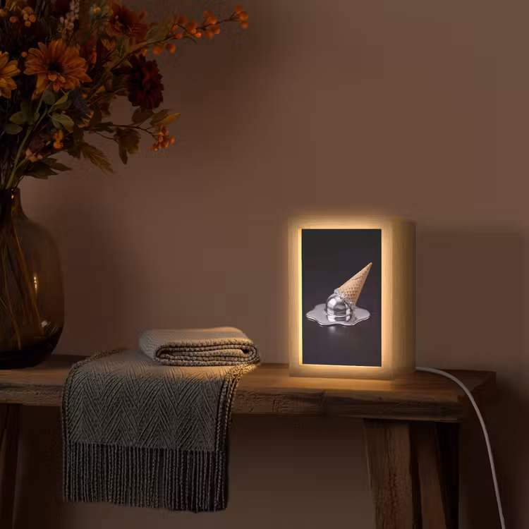 Gepersonaliseerde Lightbox - IJs - Metaal - Abstract — 3