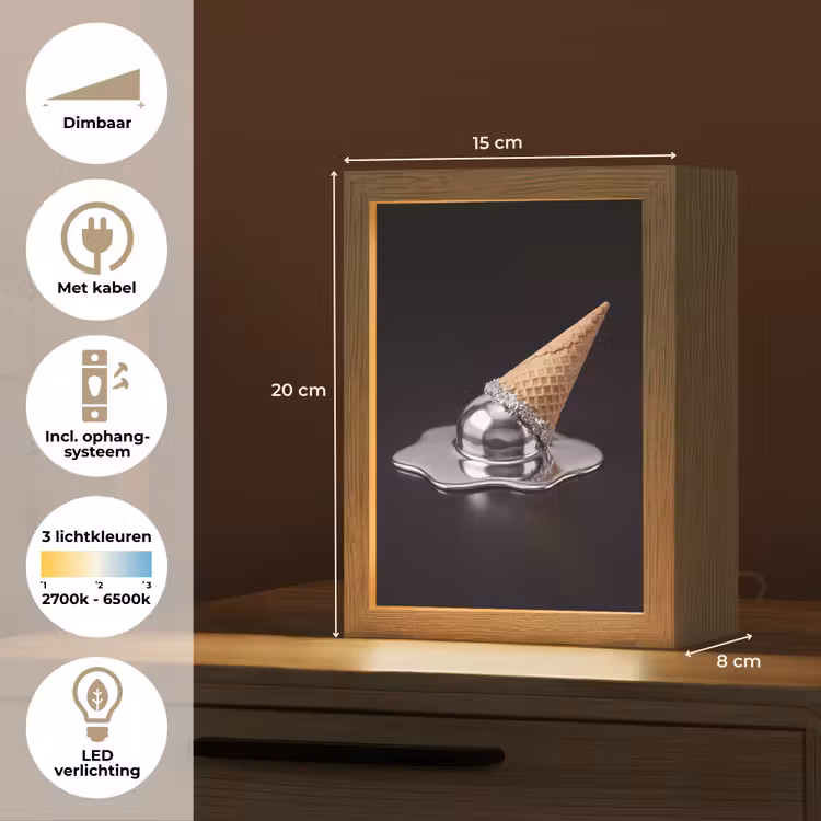 Gepersonaliseerde Lightbox - IJs - Metaal - Abstract — 7