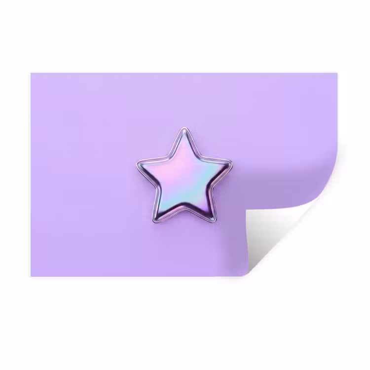 Muursticker - Ster - Holografisch - Modern — 1
