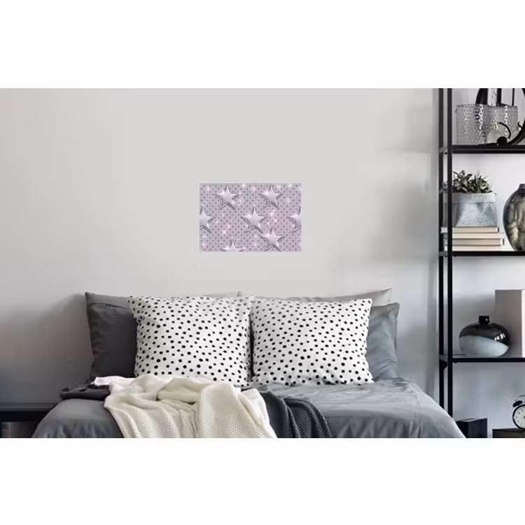 Muursticker - Sterren - Zilver - Abstract — 5