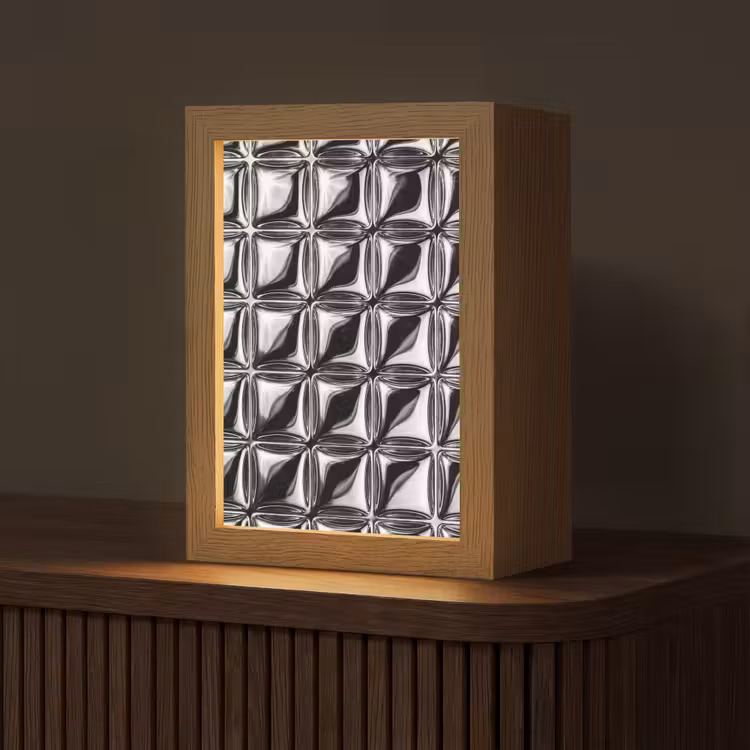 Gepersonaliseerde Lightbox - Patroon - Abstract - Zwart-wit — 1