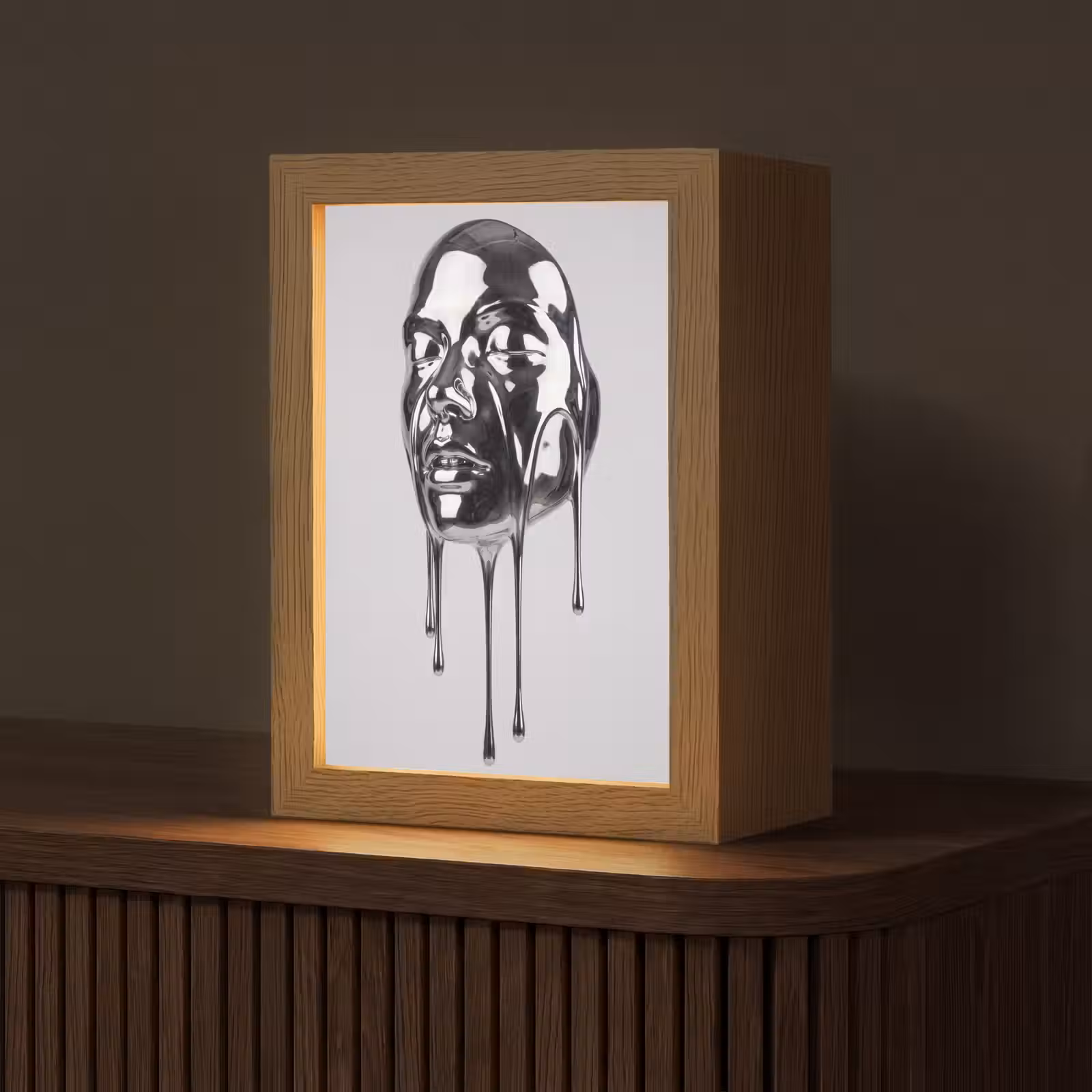 Gepersonaliseerde Lightbox - Hoofd - Smeltend - Abstract — 1