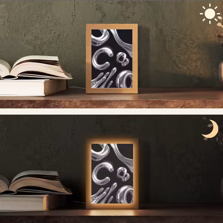 Gepersonaliseerde Lightbox - Abstract - Vormen - Zilver — 5