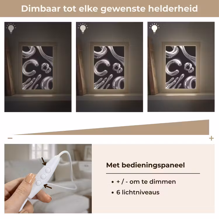 Gepersonaliseerde Lightbox - Abstract - Vormen - Zilver — 8