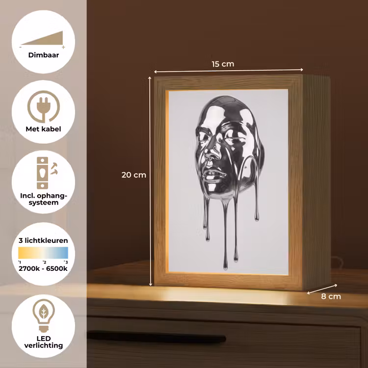 Gepersonaliseerde Lightbox - Hoofd - Smeltend - Abstract — 7