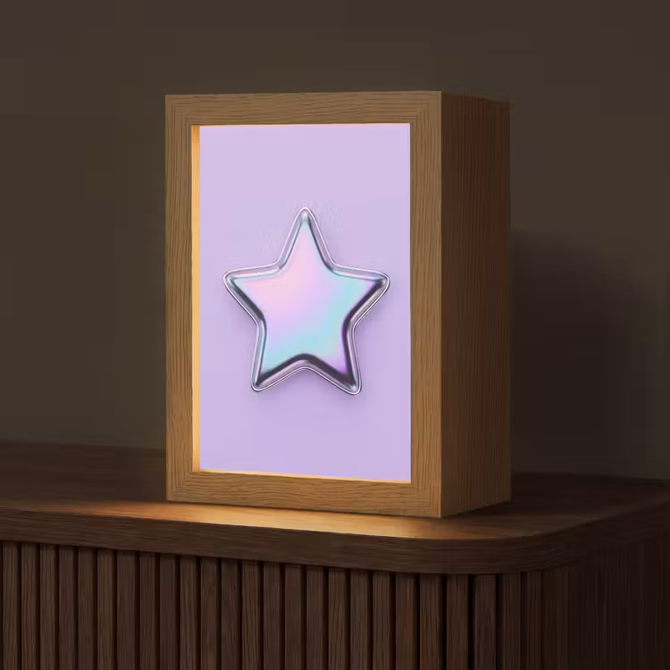 Gepersonaliseerde Lightbox - Ster - Holografisch - Modern — 1