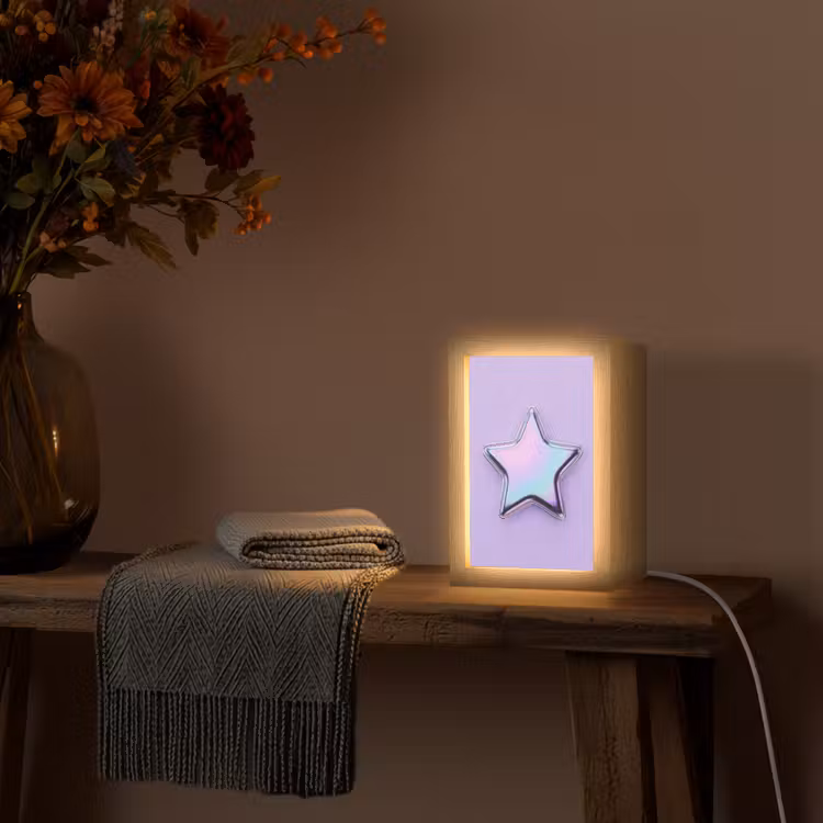 Gepersonaliseerde Lightbox - Ster - Holografisch - Modern — 3