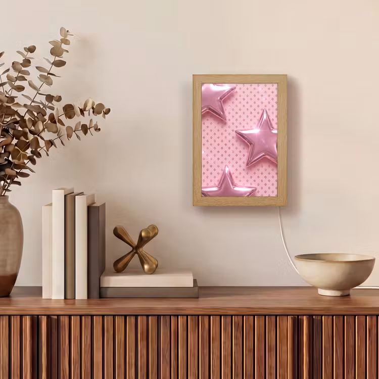 Gepersonaliseerde Lightbox - Sterren - Roze - Abstract — 4