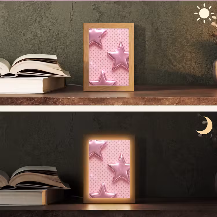 Gepersonaliseerde Lightbox - Sterren - Roze - Abstract — 5