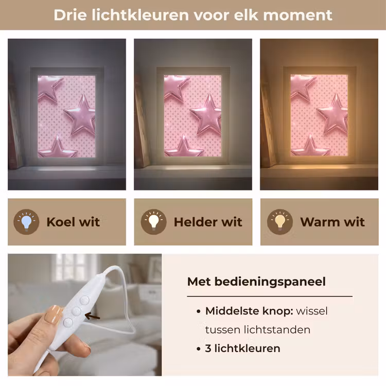 Gepersonaliseerde Lightbox - Sterren - Roze - Abstract — 6