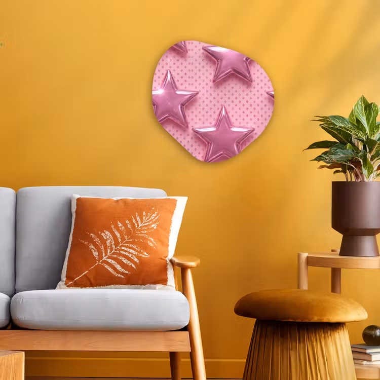 Organisch schilderij - Forex - Sterren - Roze - Abstract — 3