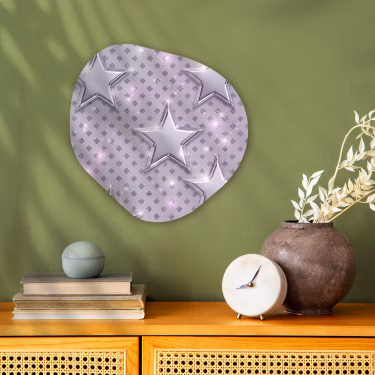 Organisch schilderij - Forex - Sterren - Zilver - Abstract — 2