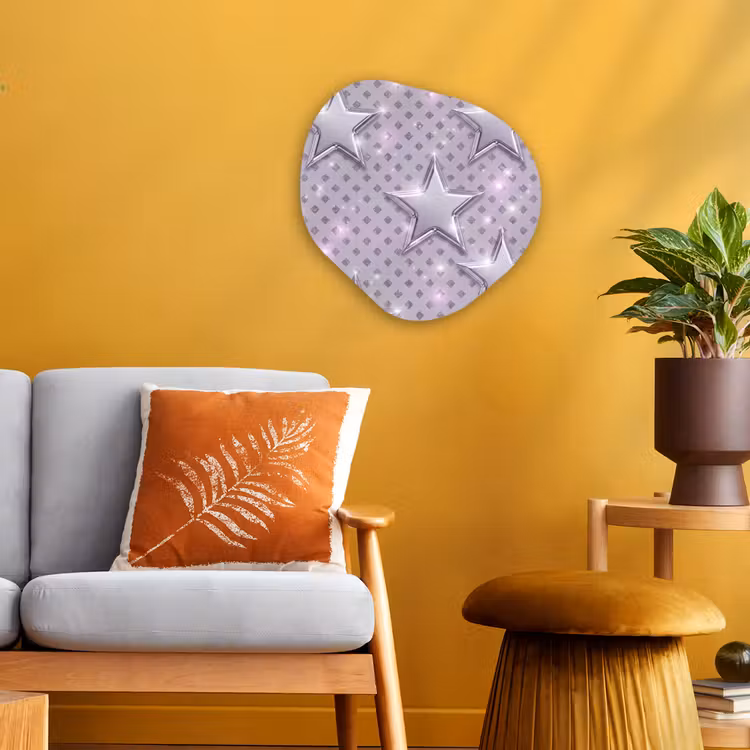 Organisch schilderij - Forex - Sterren - Zilver - Abstract — 3