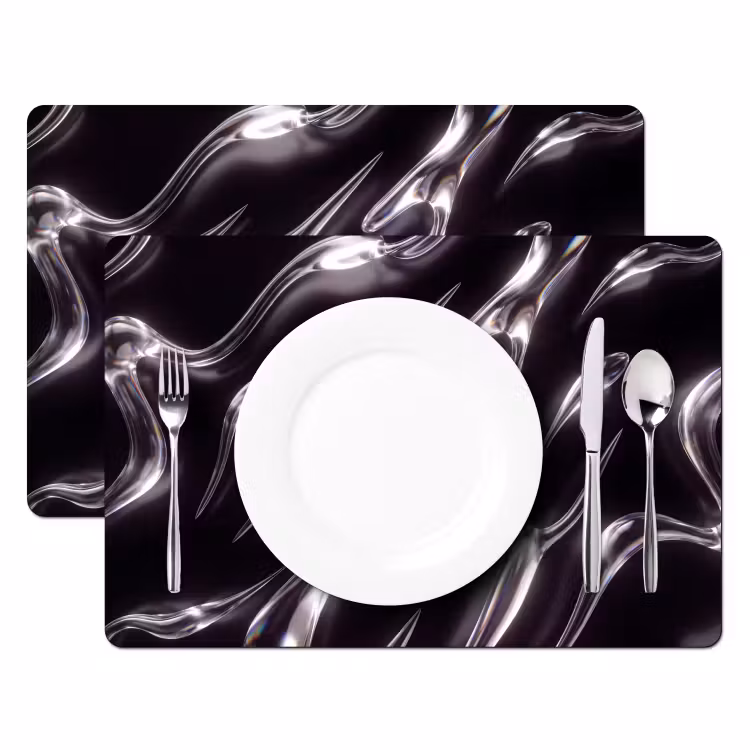 Placemat - 6 stuks - Glas - Vormen - Abstract — 2