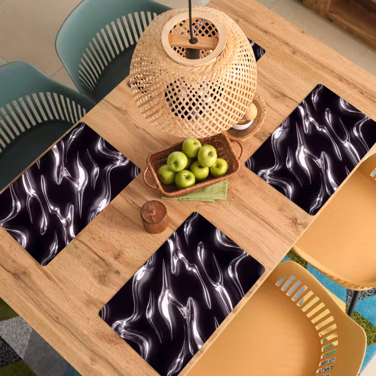 Placemat - 6 stuks - Glas - Vormen - Abstract — 4