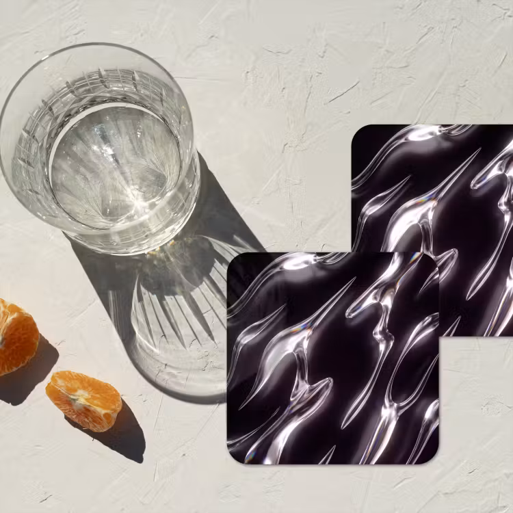 Onderzetter - Glas - Vormen - Abstract — 2
