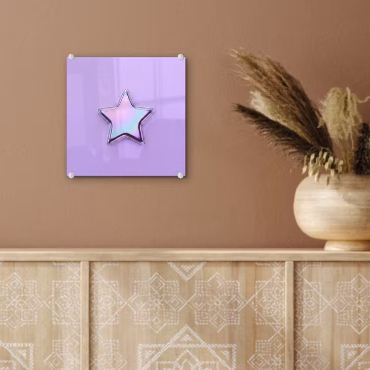 Glas schilderij - Ster - Holografisch - Modern — 6