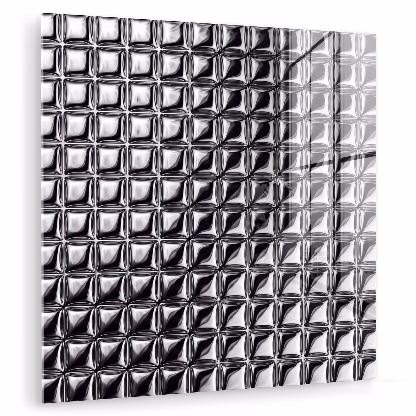 Glas schilderij - Patroon - Abstract - Zwart-wit — 1