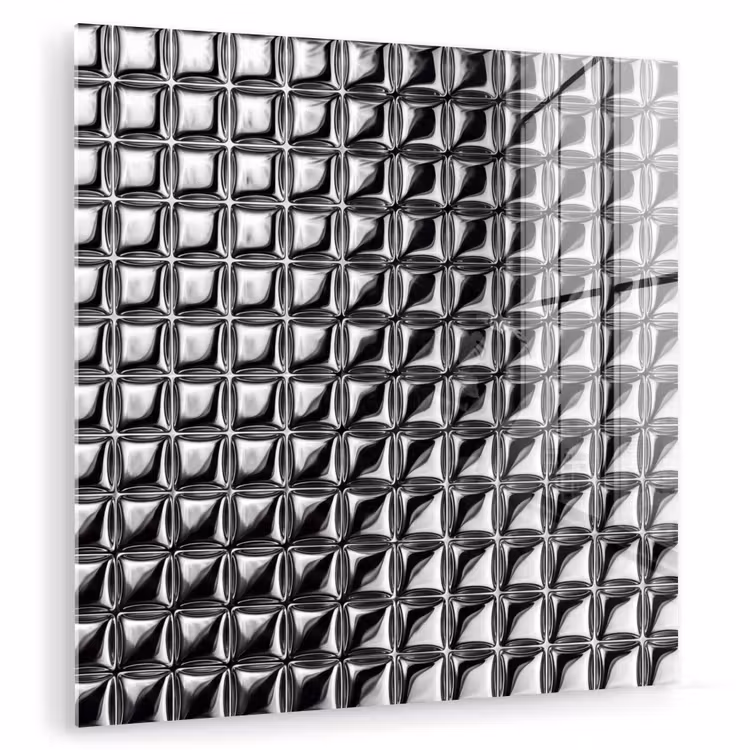 Glas schilderij - Patroon - Abstract - Zwart-wit — 1