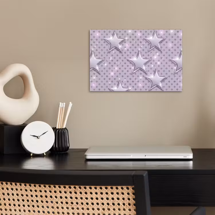 Poster - Sterren - Zilver - Abstract — 2