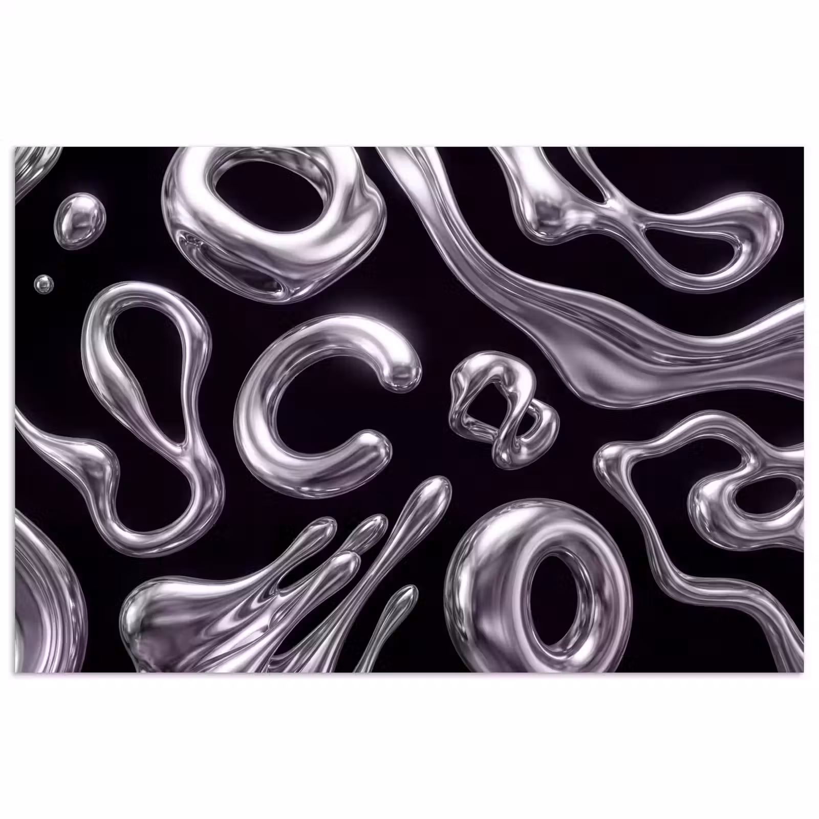 Poster - Abstract - Vormen - Zilver — 1