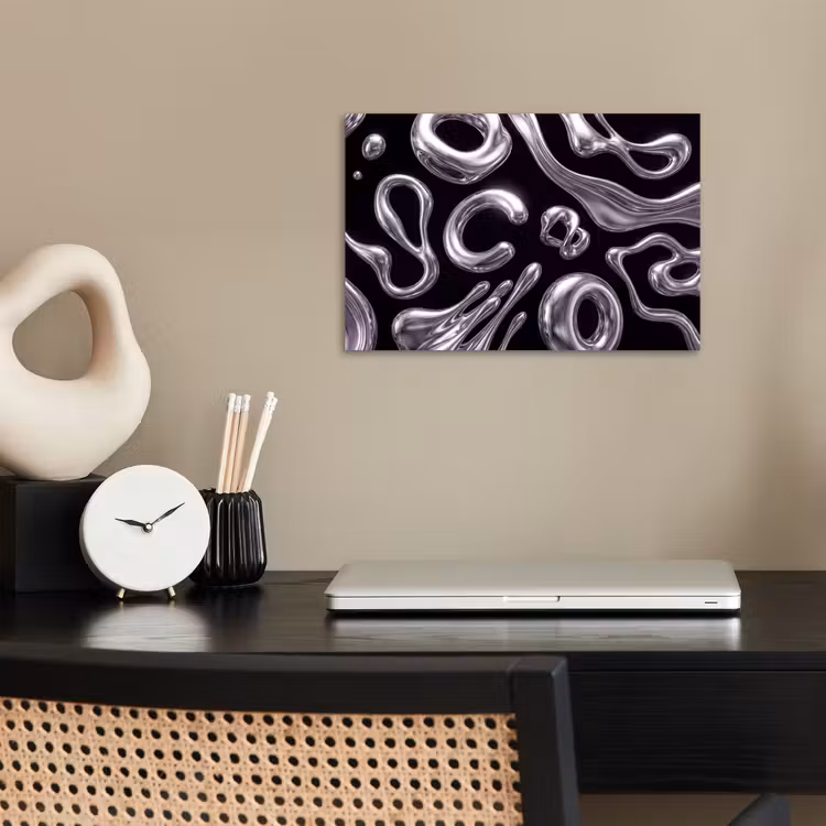 Poster - Abstract - Vormen - Zilver — 2