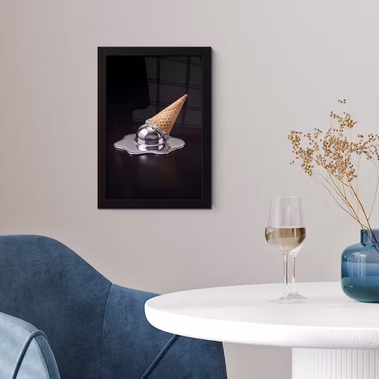 Poster met lijst - IJs - Metaal - Abstract — 4