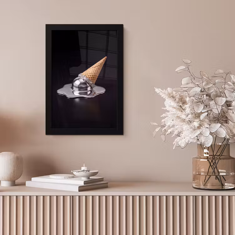 Poster met lijst - IJs - Metaal - Abstract — 5