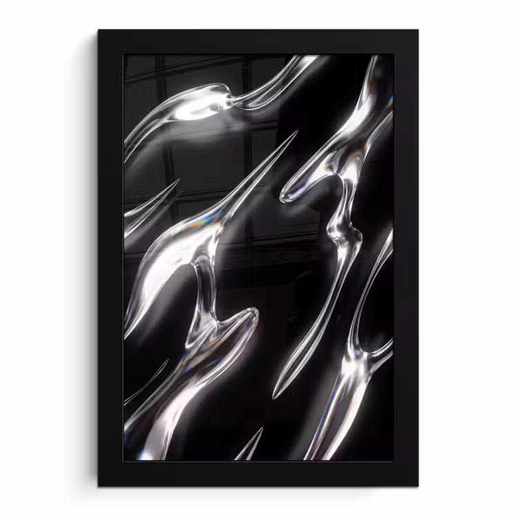 Poster met lijst - Glas - Vormen - Abstract — 1