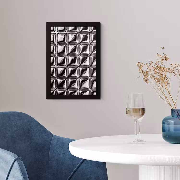 Poster met lijst - Patroon - Abstract - Zwart-wit — 4