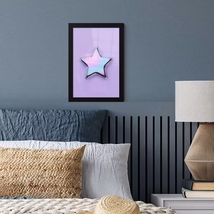Poster met lijst - Ster - Holografisch - Modern — 3