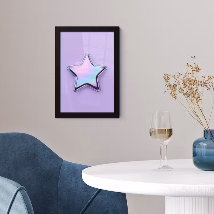 Poster met lijst - Ster - Holografisch - Modern — 4