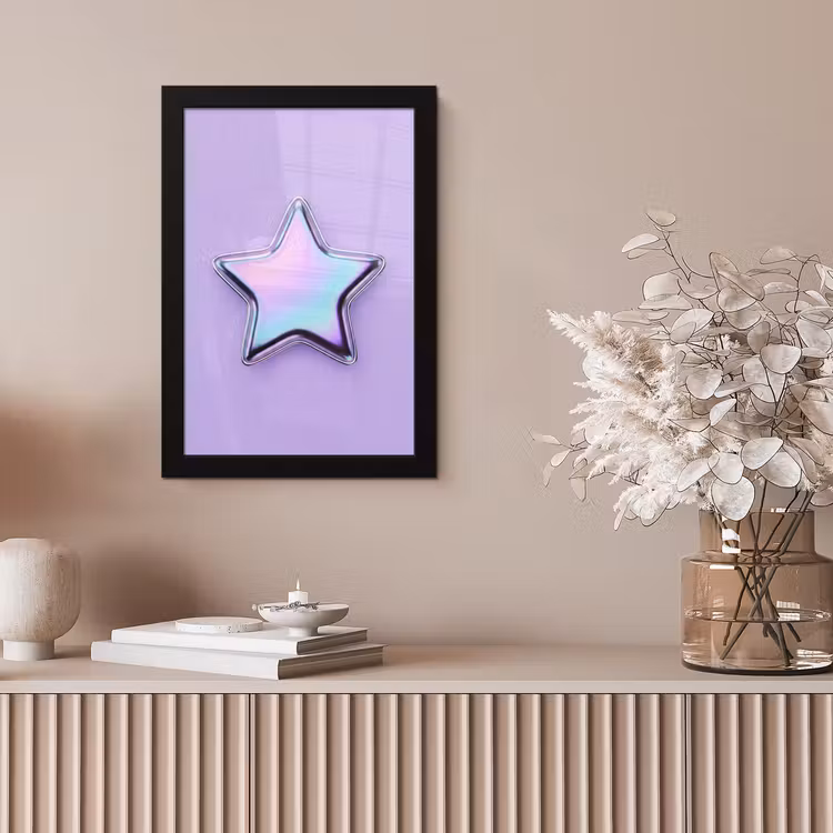 Poster met lijst - Ster - Holografisch - Modern — 5