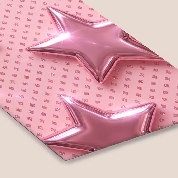 Poster met lijst - Sterren - Roze - Abstract — 7
