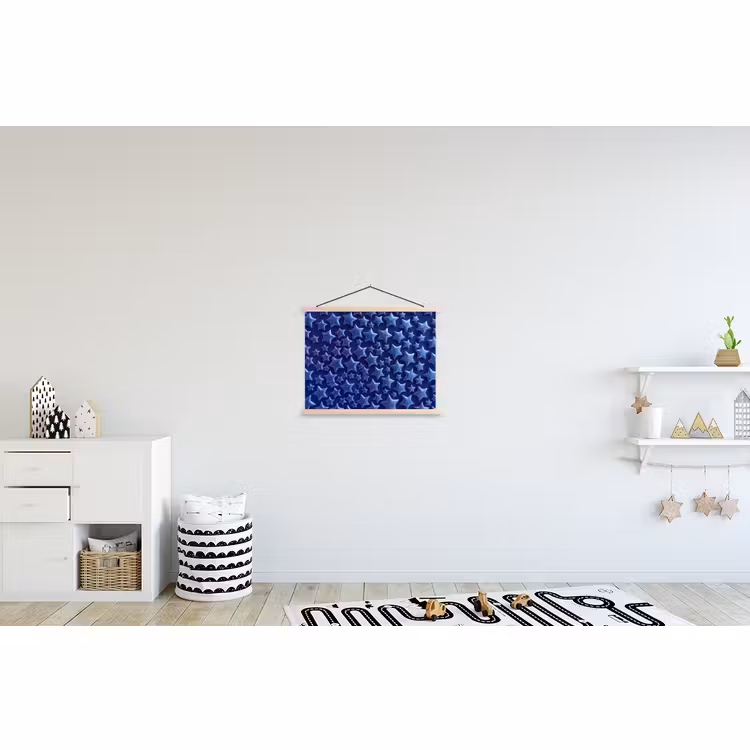 Schoolplaat - Blauwe sterren patroon — 3