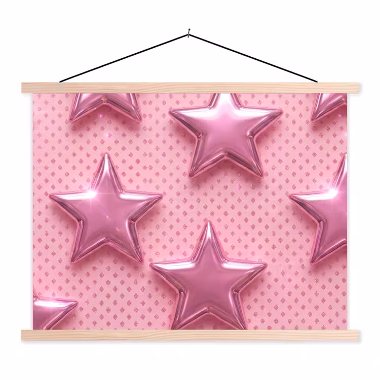 Schoolplaat - Sterren - Roze - Abstract — 1