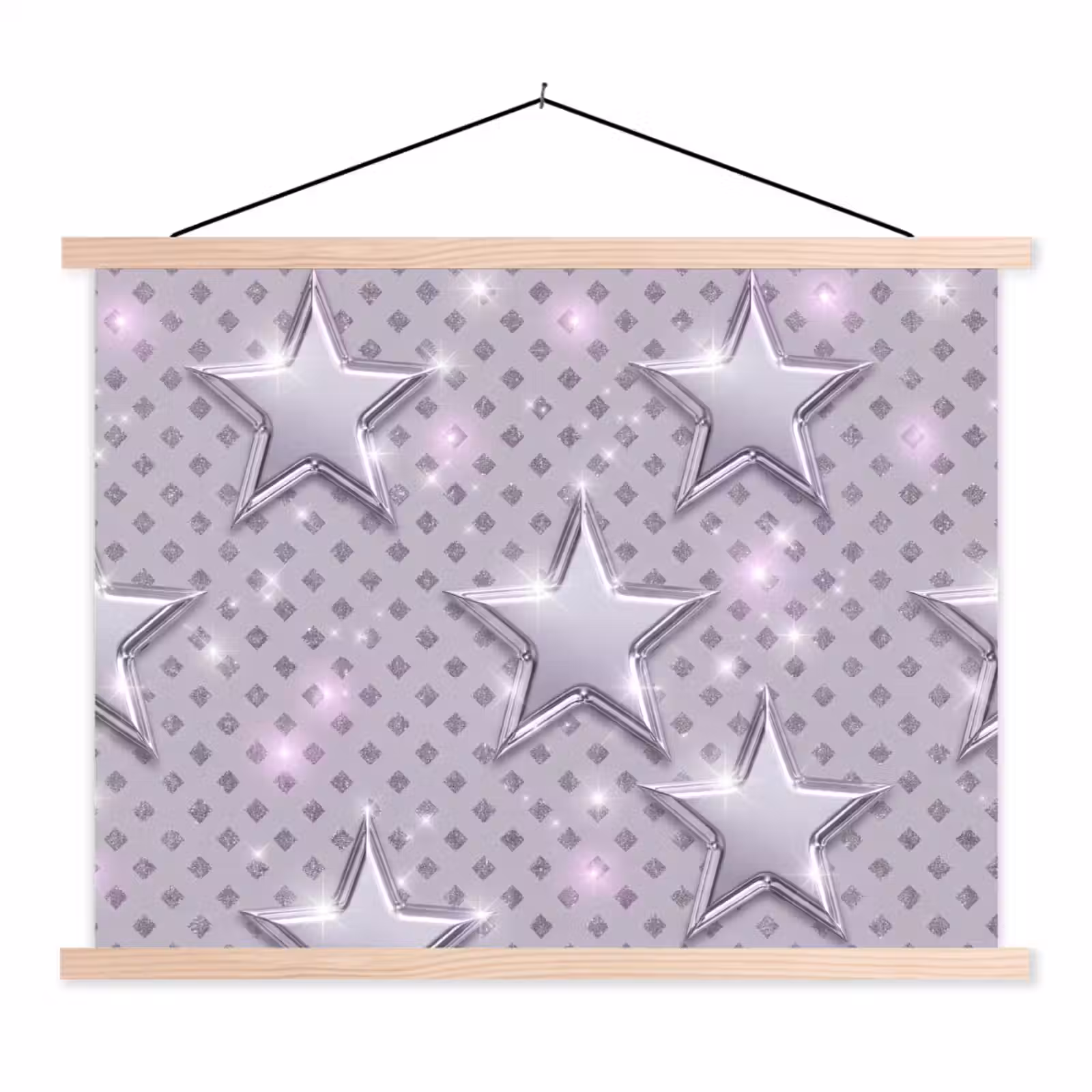 Schoolplaat - Sterren - Zilver - Abstract — 1