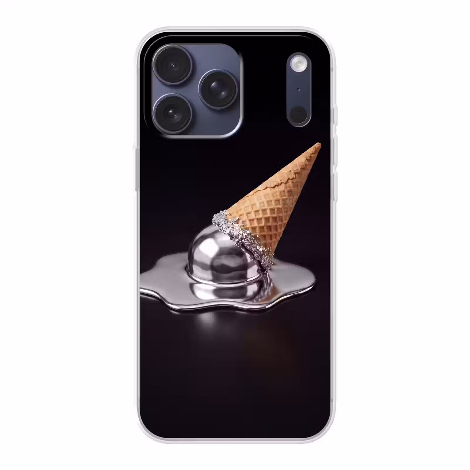 Telefoonhoesje Softcase - IJs - Metaal - Abstract — 1