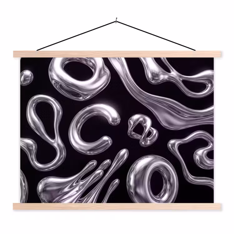 Schoolplaat - Abstract - Vormen - Zilver — 1