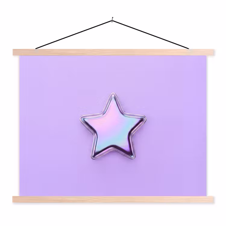 Schoolplaat - Ster - Holografisch - Modern — 1
