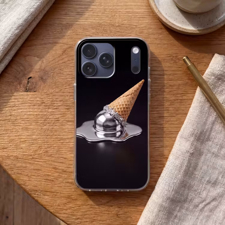 Telefoonhoesje Softcase - IJs - Metaal - Abstract — 2