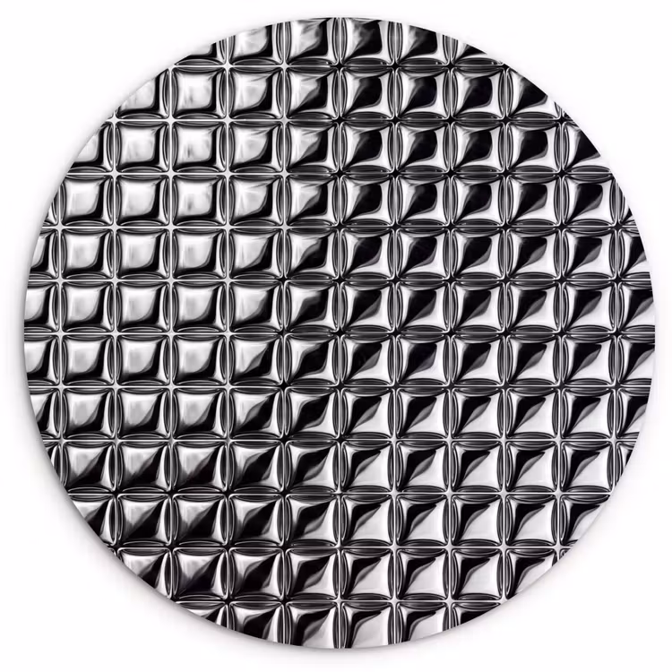 Wandcirkel - Glas - Patroon - Abstract - Zwart-wit — 1