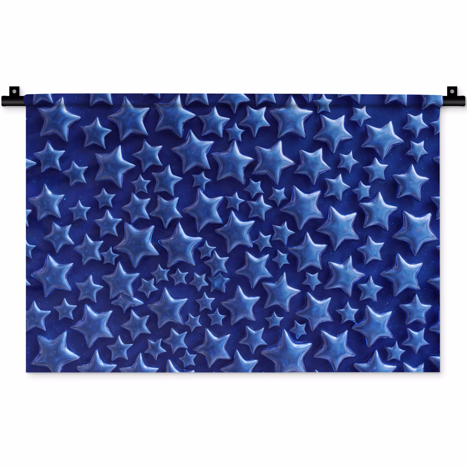 Wandkleed - Blauwe sterren patroon — 1