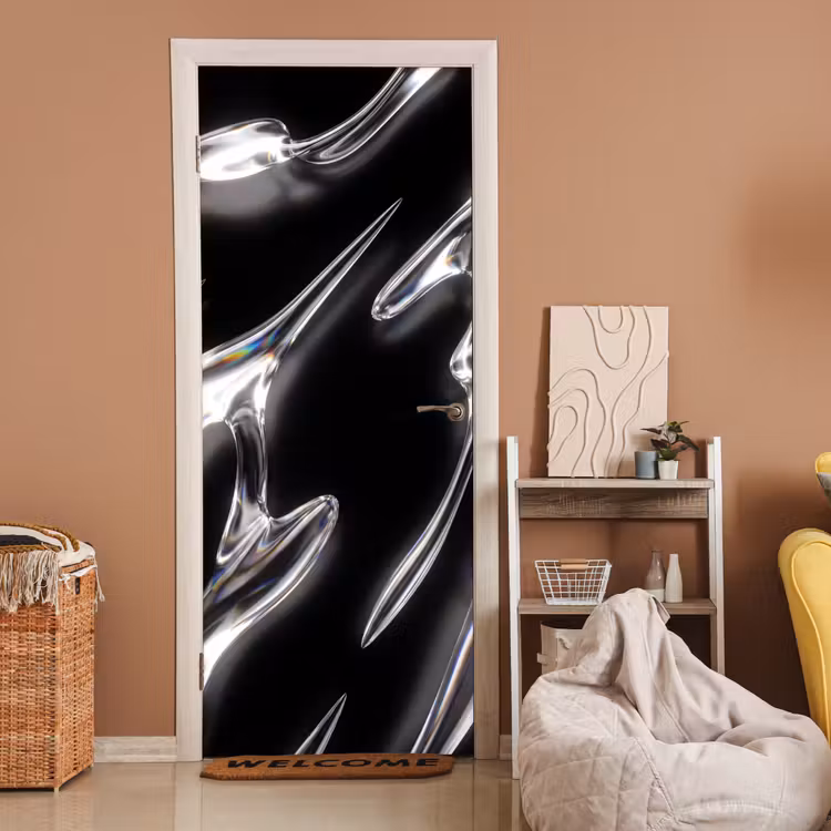 Deursticker - Glas - Vormen - Abstract — 2