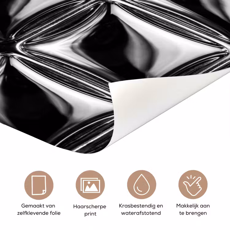 Deursticker - Patroon - Abstract - Zwart-wit — 3