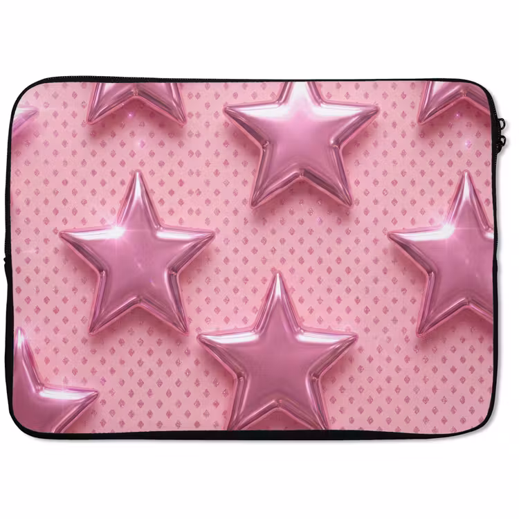 Laptophoes - Sterren - Roze - Abstract — 1