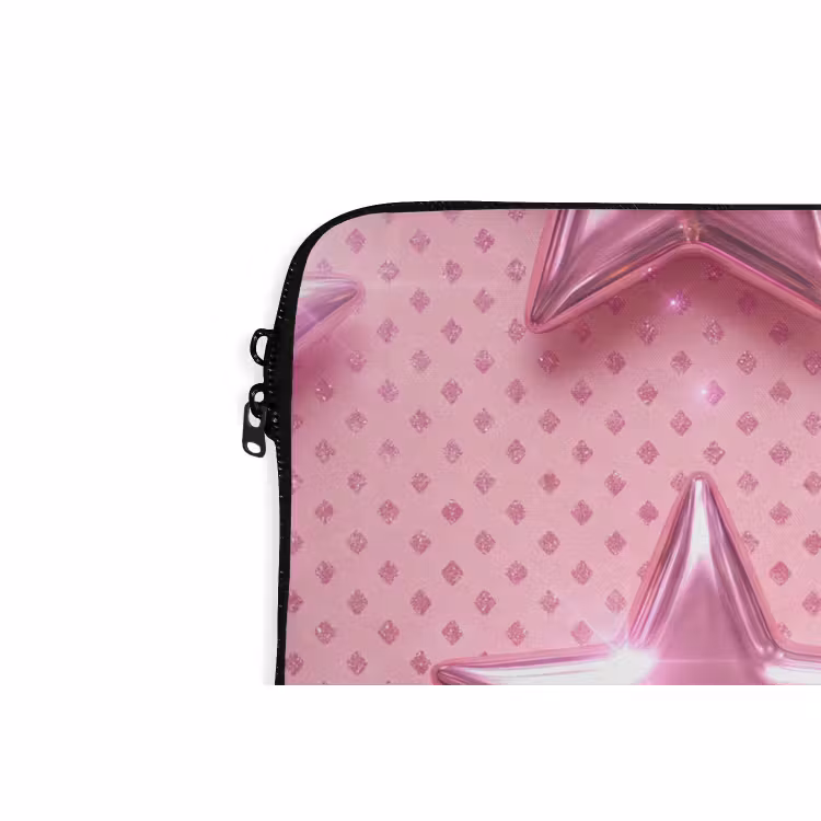 Laptophoes - Sterren - Roze - Abstract — 5