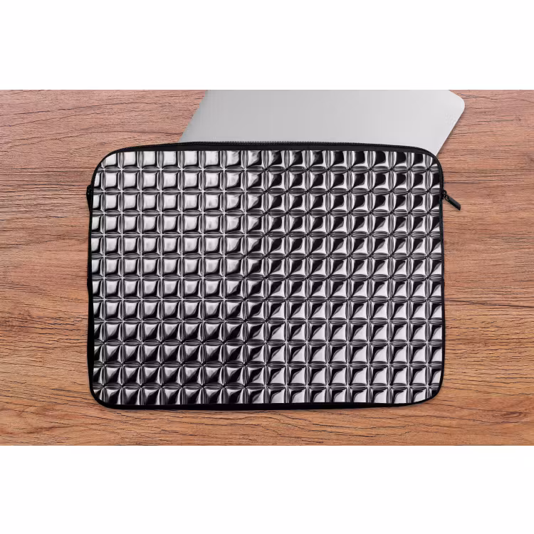 Laptophoes - Patroon - Abstract - Zwart-wit — 2